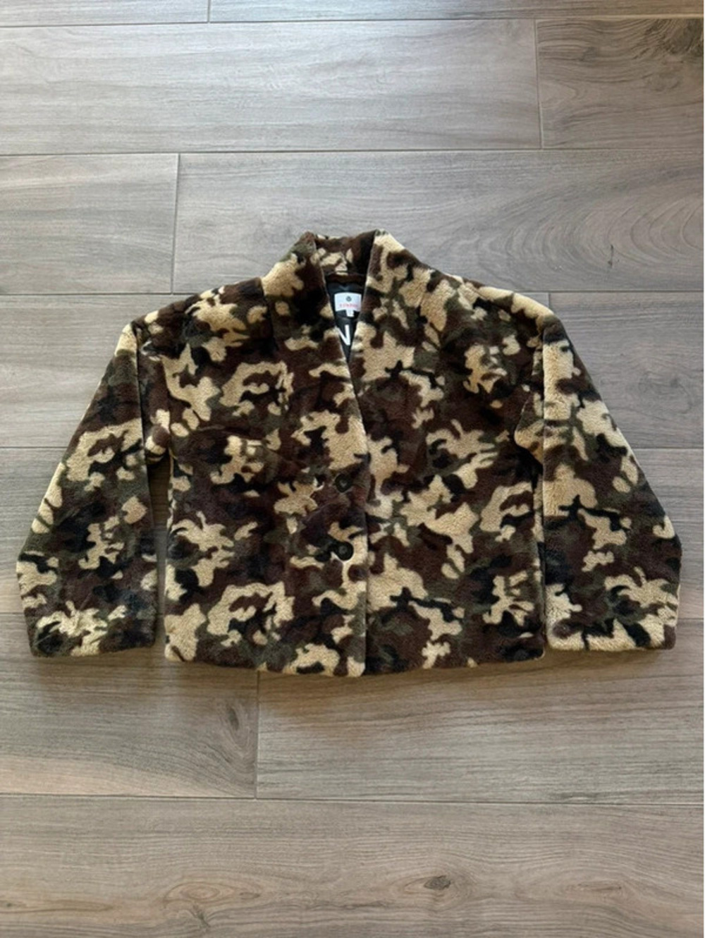 Sundry Camo Fuzzy Jacket